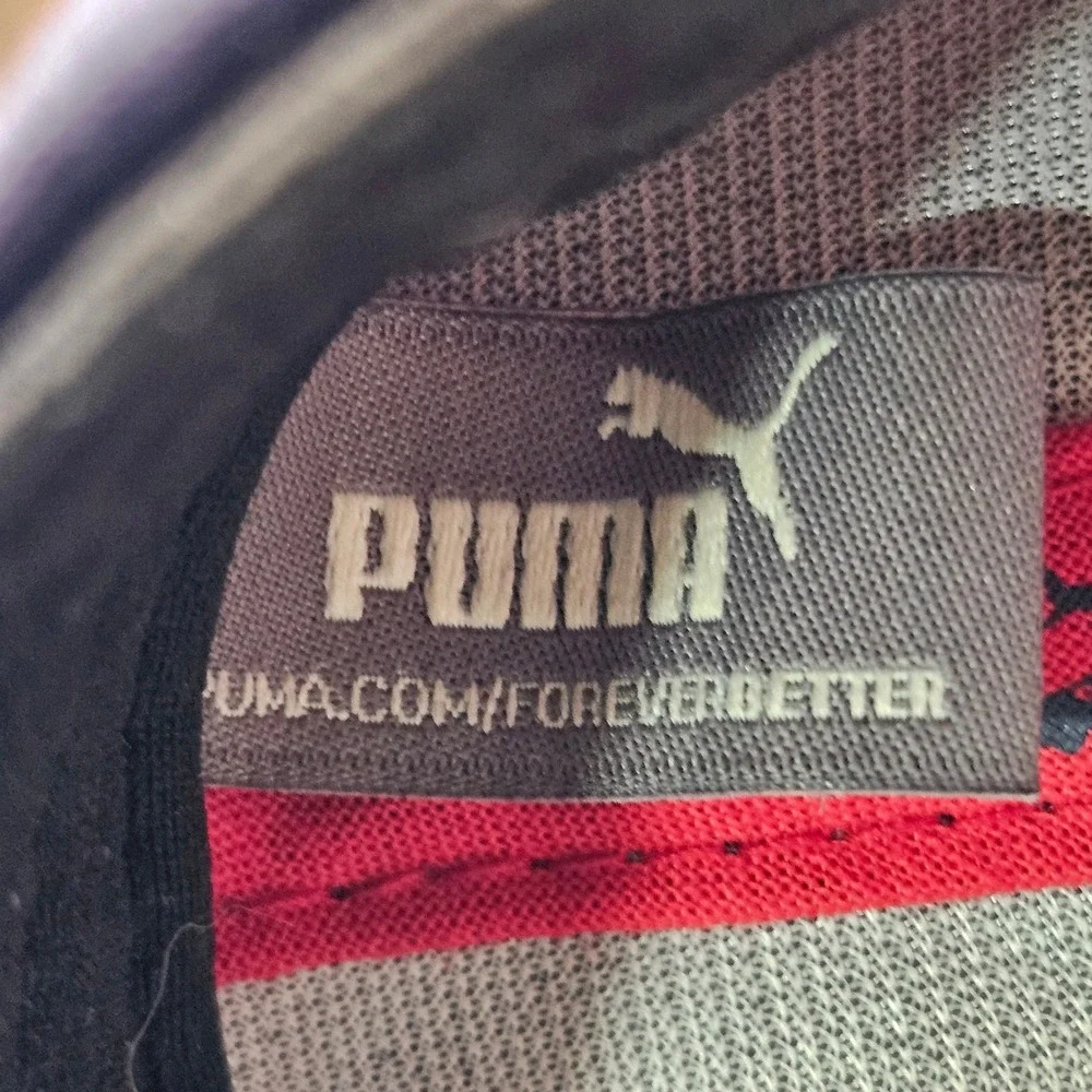 Puma Golf Snapback Hat OSFA‎ Navy Blue Red Embroidered P Mascot Flexfit 110